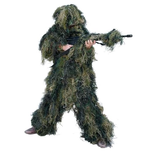 Red Rock Outdoor Gear Men's Youth Ghillie Suit, Woodland Camouflage, 14-16