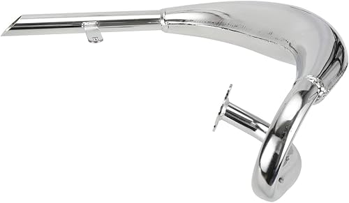 Miniatura 6 de FVRITO Silenciador de escape cromado de rendimiento, cámara de expansión, junta de silenciador para 2 tiempos, 50 cc, 66 cc, 80 cc, 100 cc, motor