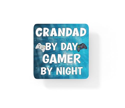 Image of Grandad Gaming XBOX Coaster Gift – Grandad By Day Gamer By Night - Cute Fun Cheeky Novelty Present