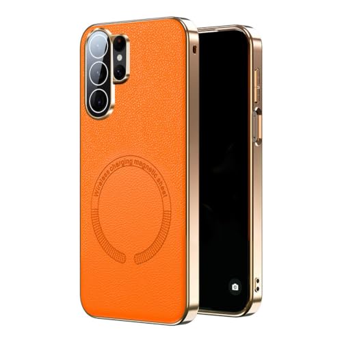 Coque cuir Samsung Galaxy S26 Ultra luxe affaire avec protection camera