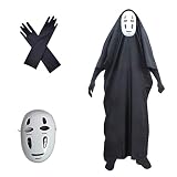 【El Paquete】- 1 * Traje M(64"-66"/161-165cm) +1 * Máscara de Sin Rostro + 1 * Guante Negro