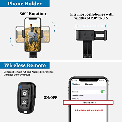 Trípode para móvil y cámara JOILCAN de aluminio con control remoto 6