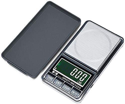 Hochoice Digital Pocket Scale,600gx0.01g Weigh Gram Digital Mini Scale,High Accuracy Portable Electronic Jewelry Scale,Food/Medicine Scale,Slim Design,6 Units, LCD Display,Auto Off,Stainless Steel
