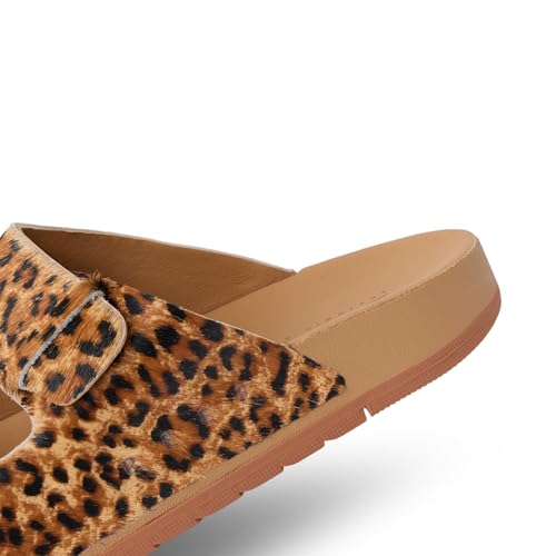 Image of REEF Ojai Two Bar Women's Fashion Slide Sandal, Premium Leather, Soft Cushion Footbed
