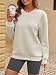 Fisoew Sweatshirt Damen Langarm Pullover V-Ausschnitt Langarmshirt Oversized Casual Oberteile Locker Basic Pulli Einfarbig Top Hellkhaki M