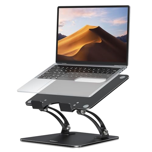 Nulaxy C1 Adjustable Laptop Stand — Dual-Shaft Riser for Eye-Level Posture
