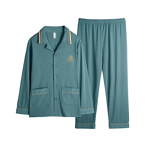 Spring and Autumn Pyjamas Men's Models Long-sleeved Loungewear Cotton Suit