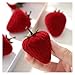OJEVMLFVQ Ring Box Strawberry Box Cute Jewelry Boxes Ring Flocking Storage Fashion Earring