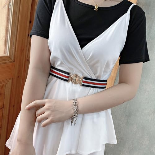 Stretch Elastic Waist Belt with Buckle - Women/Men Adjustable Jean Belt for Jeans, Dresses & Blouse4