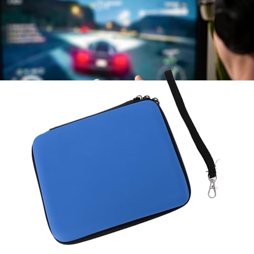 Image of Pomya Protective Hard Shell Travel Carrying Case for 2DS with 8 Game Card Holders, Shockproof Dust Proof, Lightweight Design for Everyday Guard and Travel (Blue)