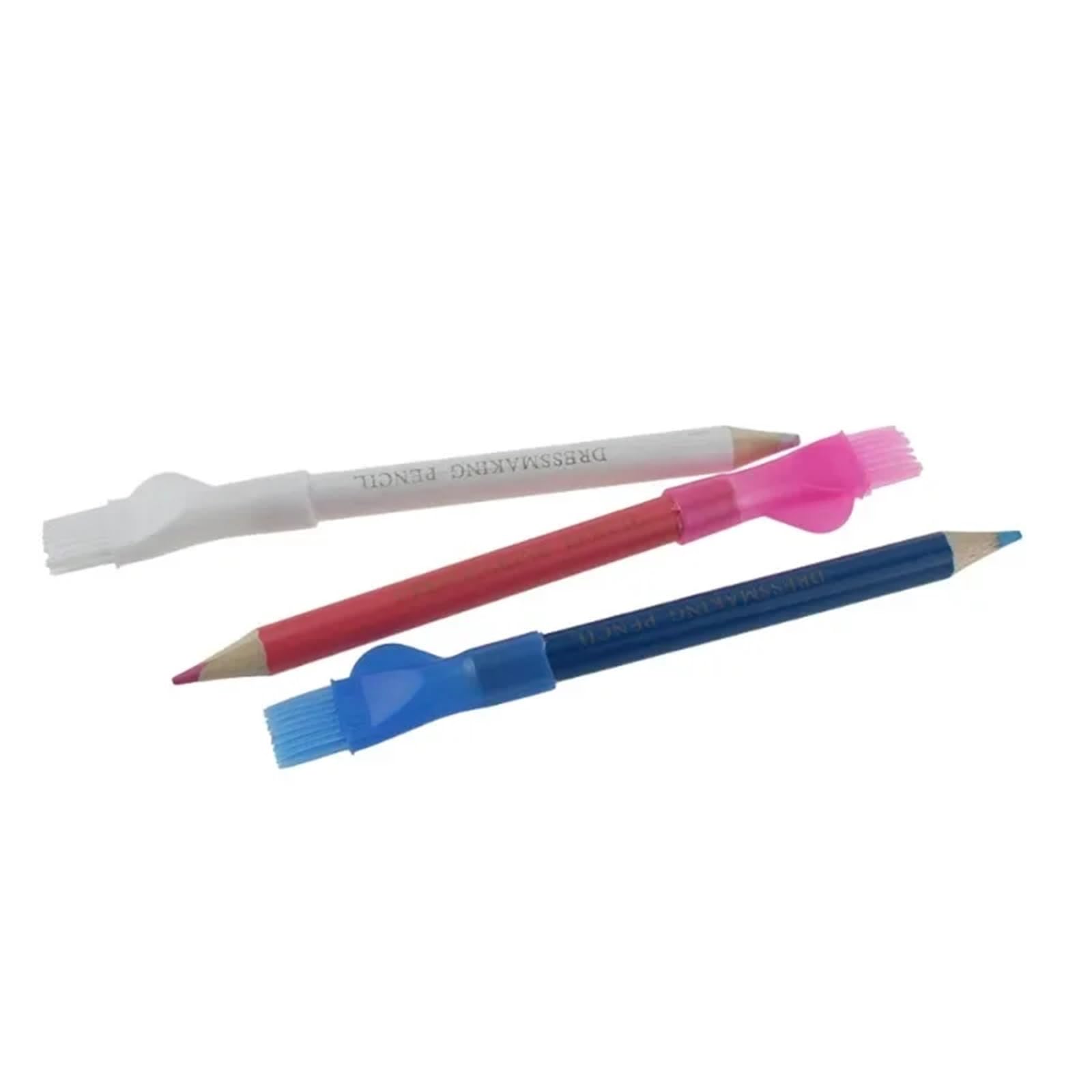 Tiza costura Lápices de tela for costura, lápiz Soluble en agua, marca de sastre, tapa de cepillo de tiza for sastre, marcador for el hogar, herramientas de rastreo para Tela(6pcs)