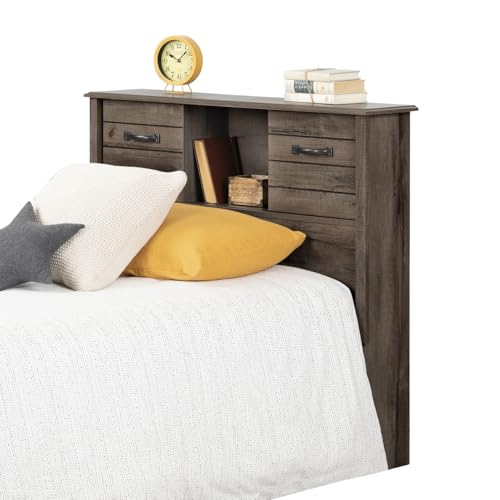 South Shore Ulysses Twin Bookcase Headboard, Fall Oak