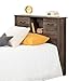 South Shore Ulysses Twin Bookcase Headboard, Fall Oak