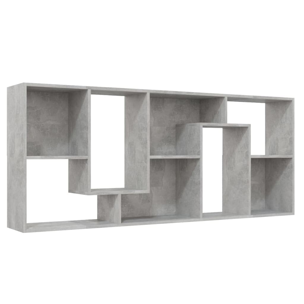 vidaXL Libreria Grigio Cemento 67x24x161 cm in Truciolato