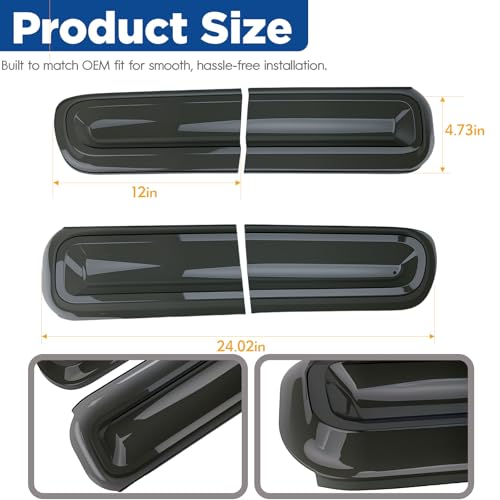 TRSCJXN for Challenger Smoked Tail Light Covers Rear Light Guards Exterior Accessories for Dodge Challenger 2015-2024 Taillight Covers Rear Guard Trim Kit Exterior Frame (Smoke Black 4Pcs) by TRSCJXN - Image 6