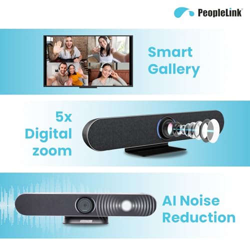 Image of 4K AF Camera Soundbar 20MP 120 Wide-Angle Captures 4K UHD Video and Offers 5X Digital Zoom,AI-Enhanced Features,CMOS Len,Camera, mics and Speaker in one bar, 4 beamforming mics - Black