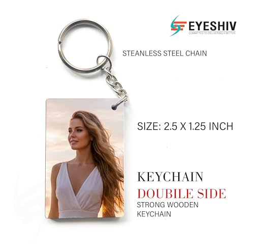 Image of Personalized Double-Sided Photo Keychain - Custom Childhood & Present Photo Keychain | Unique Gift for Birthday, Anniversary, Couple, Family & Friends Size: 2.5 x 1.35