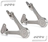 QBOSO Heavy Duty Lid Stay Hinges Folding Lid Support Hinge,Perfect for Cabinet,Closet,Wardrobe or Toybox 110 Degree (Heavy Duty Style 1 Pair)