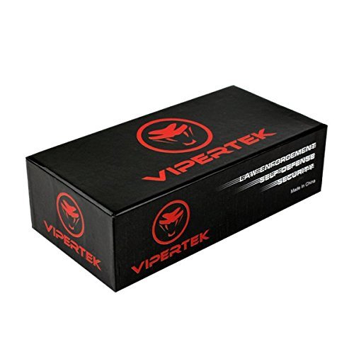 VIPERTEK VTS-T03 - Aluminum Series 59 Billion Heavy Duty Stun Gun - Rechargeable with LED Tactical Flashlight, Red