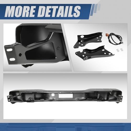Image of Auto Dynasty Rear Step Bumper for 1999-2006 Silverado Sierra 1500 Black