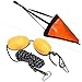 Buoy Floating Ball, Kayak Buoy Kit Fine Workmanship Nylon Cord EVA Foam for Fishing Anchors System(Double Ball White and Black Rope Set)