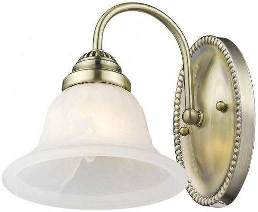 Livex Lighting 1531-01 Edgemont 1-Light Bath Light, Antique Brass