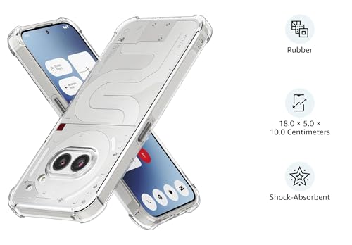 Image of Lustree Case for Nothing Phone 2A | 2A Plus Transparent Protective Slim Anti-Yellow Hard Silicone Anti-Shock Case Bumper with Reinforced Corners cam Protection for Nothing Phone 2A Plus| 2A
