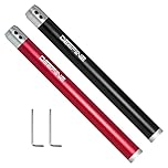 DEEFIINE 2PCS Carbide Wood Lathe Truning Tools Grip Handle, Accept 10mm Square Turning Tool bar (Black and Red)