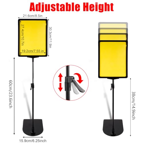 Support panneau A4 pivotant DAJAVE avec hauteur modulable pour événements - 3