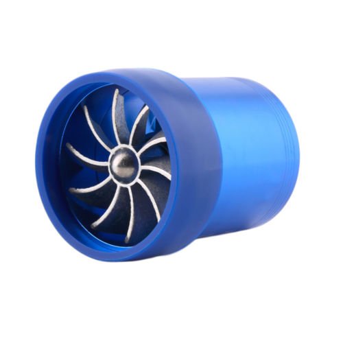 Double Turbine Turbo Air Intake Gas Fuel Saver Fan Supercharger #TOP3