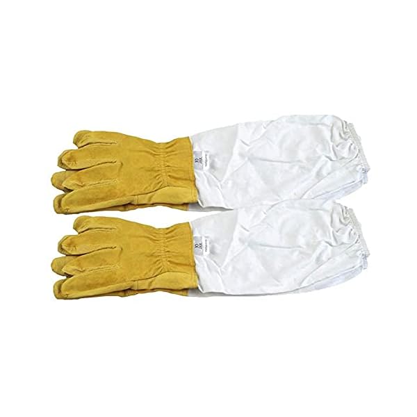 Imker-Handschuhe, Ziegenleder, groß, Schutzhandschuhe für Imker, 50 cm, mit belüfteten Ärmeln (WH) – Bild 4