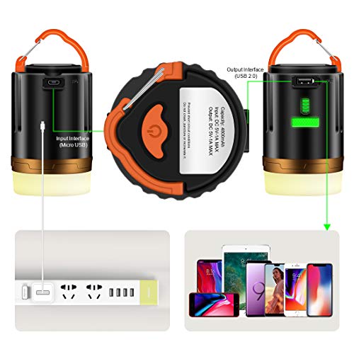 LAMA LED Campinglampe USB Aufladbar Camping Laterne Dimmbar Magnetische Campingleuchte mit Fernbedienung IP65… - Image 3