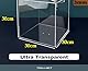 TUKA-i-AKUT Acryl Losbox 30x30x30cm Abschließbar, 3mm Extra Stark Acrylglas Aktionsbox mit Schloß, Spendenbox Einwurfbox Gewinnspielbox Wahlurne Acrylbox Versperrbar, Transparent TKD8260-30cm