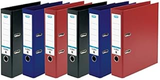 Elba, A4 Lever Arch Files, Assorted, Plastic, 6 Folders, mixed colour