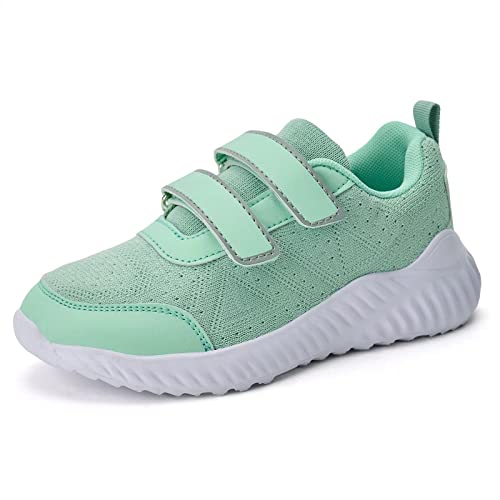 Puxowe Baskets Garcon Enfant Velcro Confortable Chaussure Tenis Running Sport Sneakers Mode Ete Basquet pour Fille 32 EU Green Cover
