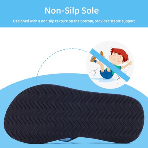 Image of WateLves Girls & Boys Kids Flip Flop summer Slide Sandals Slip on Suitable for Bath Shower Beach pool (Little Kid /Big Kid)