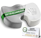 ComfiLife Premium Comfort Seat Cushion – Non-Slip Orthopedic 100% Memory Foam Coccyx Cushion for Tailbone Pain – Cushion for Office Chair Car Seat – Back Pain & Sciatica Relief