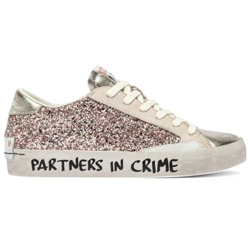 Crime London Zapatillas Mujer Distressed Glitter Rosa, Rosa, 41 EU