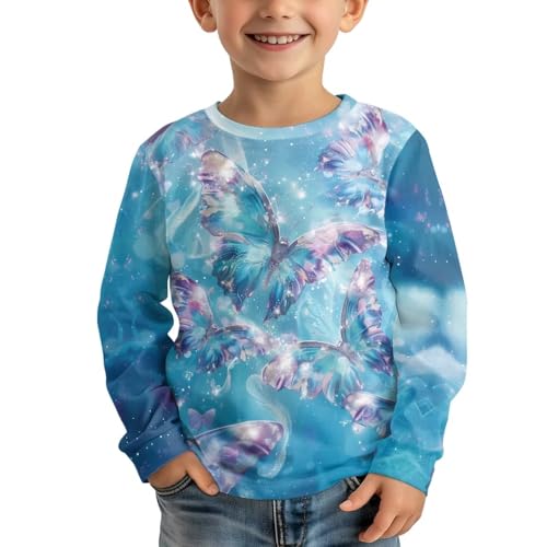 Image of Girls Basic Tee Shirts Outdoor Long Sleeve Shirt Winter Clothes Size 3-16 Top Fall Clothes Gift for Holiday