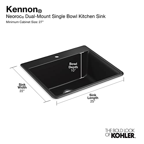 Kohler 28003-1-Cm1 K-28003-1-Cm1 Kennon Kitchen Sink, Matte Black, 25 #TOP2