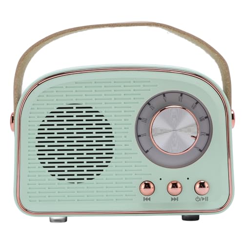 Garsent Retro BT -Lautsprecher, Kleiner Handheld Tragbares Vintage -Dekor für Home Outdoor DW21, 500mah, Kleiner BT Lautsprecher Retro Vintage (hellgrün)