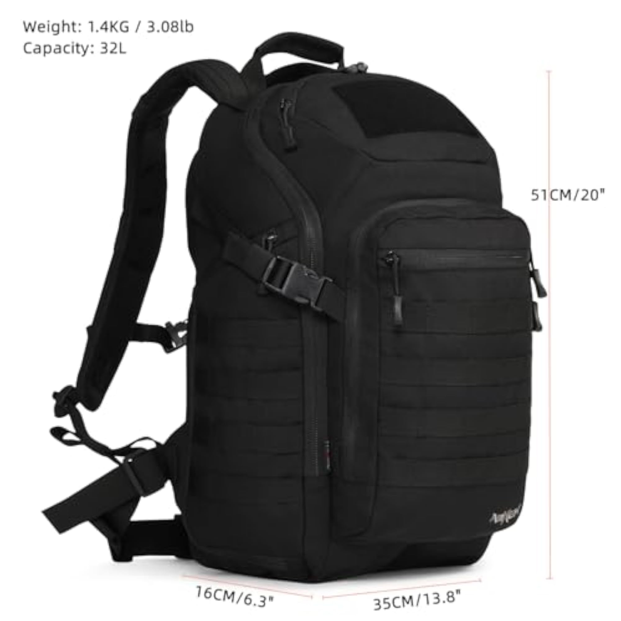 Military Molle Daypack Tactical Backpack, 32L