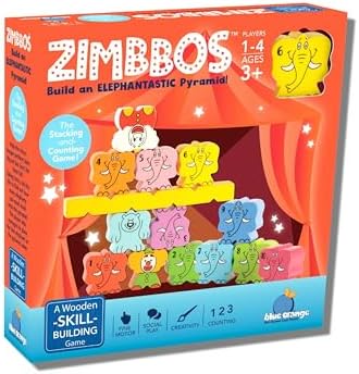 Blue Orange Zimbbos Fun Preschool Stacking and Balancing Game – Award Winning Kids and Family Friendly Educational Elephant Wooden Game Games – 1 to 4 Players for Ages 3+ Years image 5