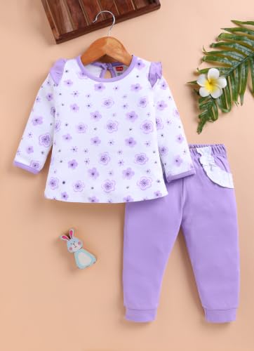 Image of LuvLap Baby Girls Regular Fit 100% Cotton Half Sleeves Girls Top CoSet Pack of 3