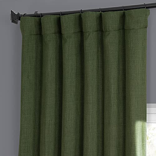 HPD Half Price Drapes Faux Linen Textured Room Darkening Curtains for Bedroom 120 Inches Long (1 Panel) - Image 2