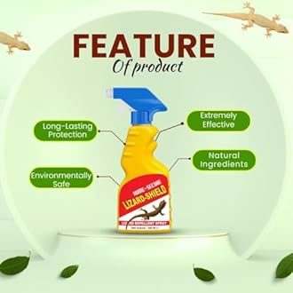 Home-Secure Lizard-Shield Lizard Repellent Spray | Chemical-Free Anti Lizard Spray | Natural, Herbal, Safe Lizard Repellent For Home -275 ml, Upto 90 Days Long Lasting Protection From Lizards