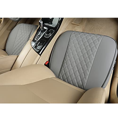 Black Panther PU Car Seat Cover, Front Seat Protector Compatible with 90% Vehicles,Embroidery,Anti-Slip & Full Wrapping Bottom W55cm*D54cm(21.65''*21.26'')(1Piece,Gray) - Thumbnail 5