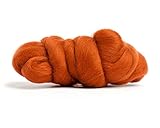 Merino Wool Roving, Premium Combed Top, Color Nutmeg, 21.5 Micron, Perfect for Felting Projects, 100% Pure Wool, Made in The UK