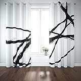 Jacrane Abstract Art Curtains 52X63 Inch 2 Panels for Living RoomAbstract Lines Texture Background f