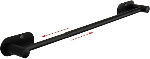 Miniatura 13 de TocTen Toallero de baño autoadhesivo, toallero para baño, soporte para toallas de baño de acero inoxidable a prueba de óxido, sin daños, barra